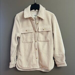 Abercrombie & Fitch Beige Teddy Jacket